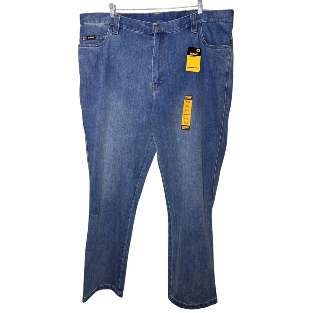 DeWalt Workwear Mens Straight Leg Blue Denim Work Jeans 46x33 NWT‎